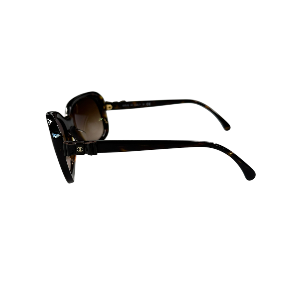 CHANEL BOWTIE SUNGLASSES - BROWN