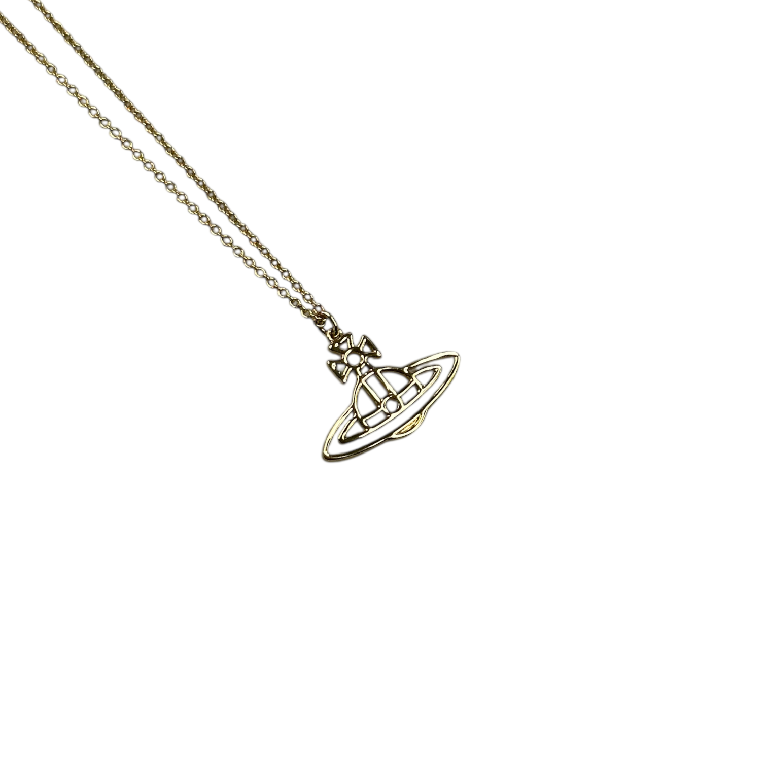 VIVIENNE WESTWOOD THIN LINES PENDANT NECKLACE - GOLD PLATED (II)