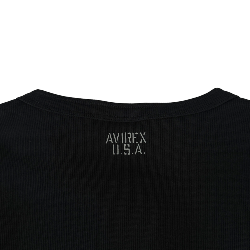 (NEW) AVIREX EVERY DAY HENLEY T-SHIRT- BLACK