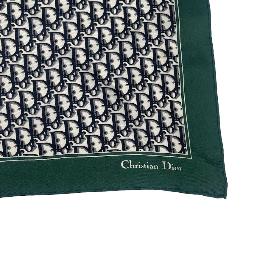 DIOR GREEN/BLACK SILK SCARF