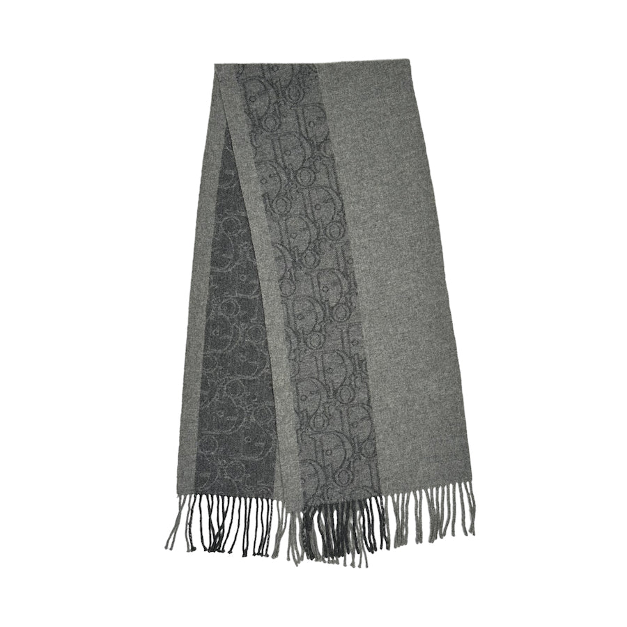 DIOR TROTTER OUTLINE SCARF - GREY