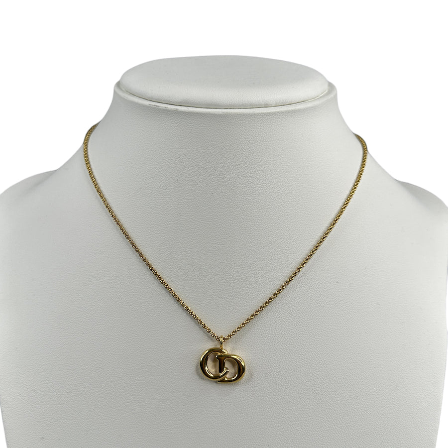 DIOR CD INITIALS PENDANT NECKLACE - GOLD PLATED