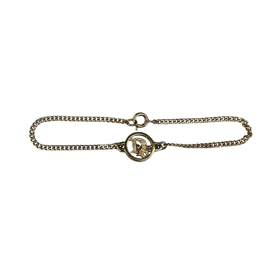 DIOR OBLIQUE LOGO CIRCLE PENDANT BRACELET