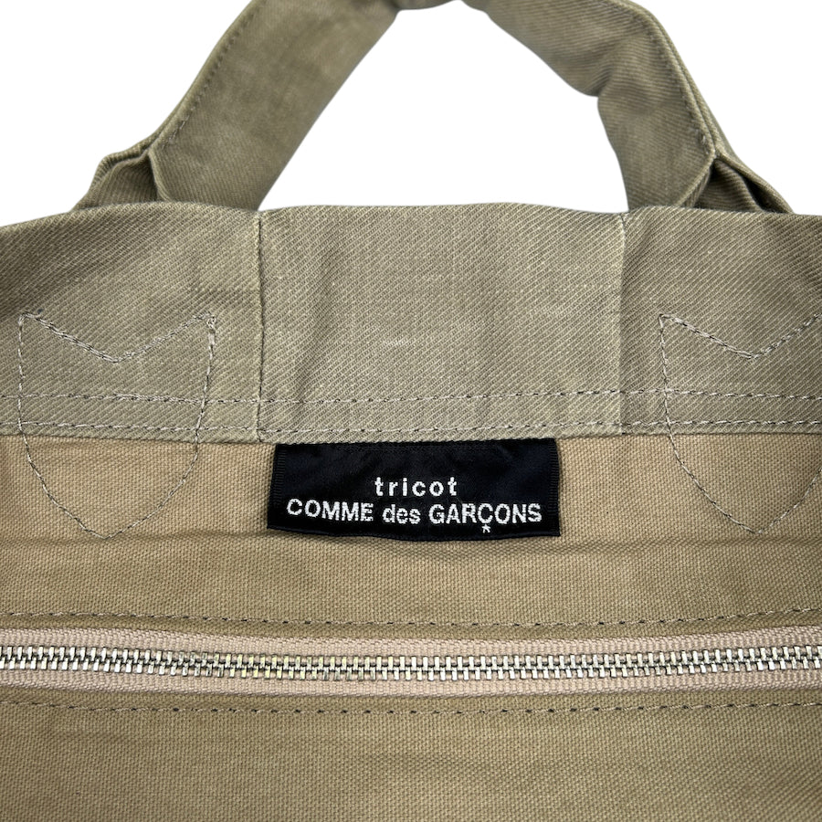 COMME DES GARCONS TRICOT CANVAS TOTE BAG - MEDIUM