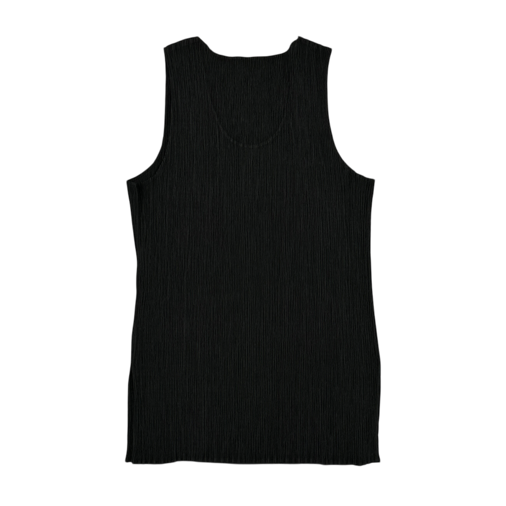 ISSEY MIYAKE PLEATED TANK TOP - BLACK