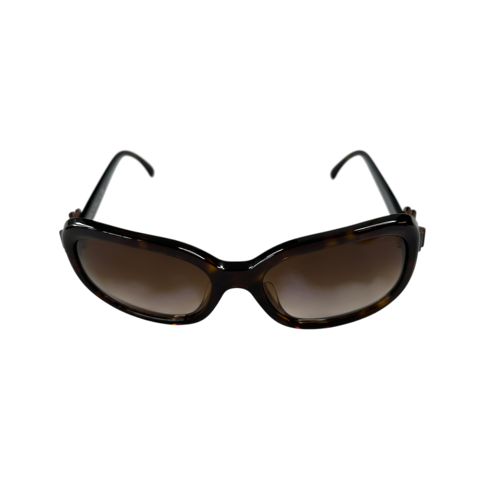 CHANEL BOWTIE SUNGLASSES - BROWN