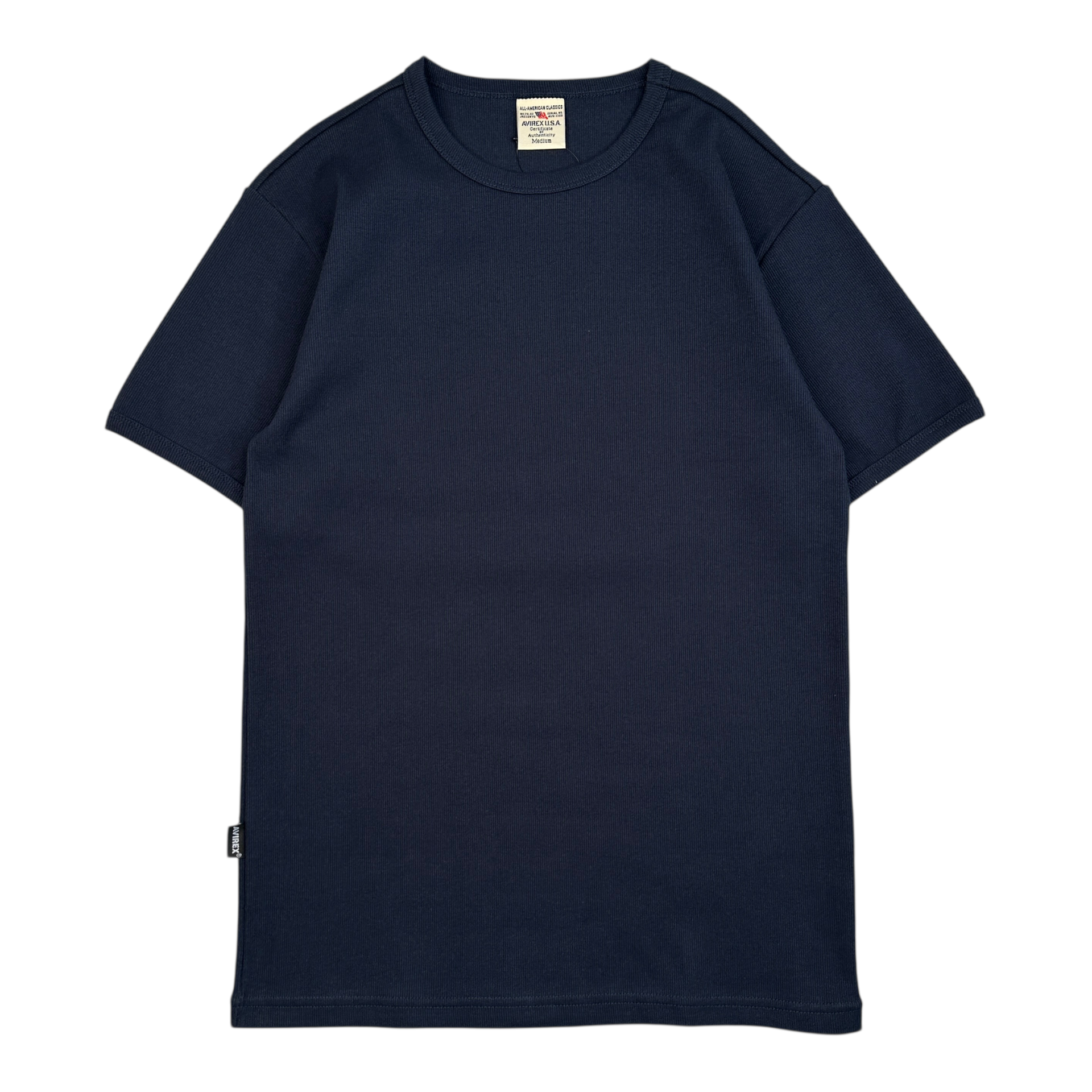 (NEW) AVIREX RIBBED EVERY DAY T-SHIRT - NAVY