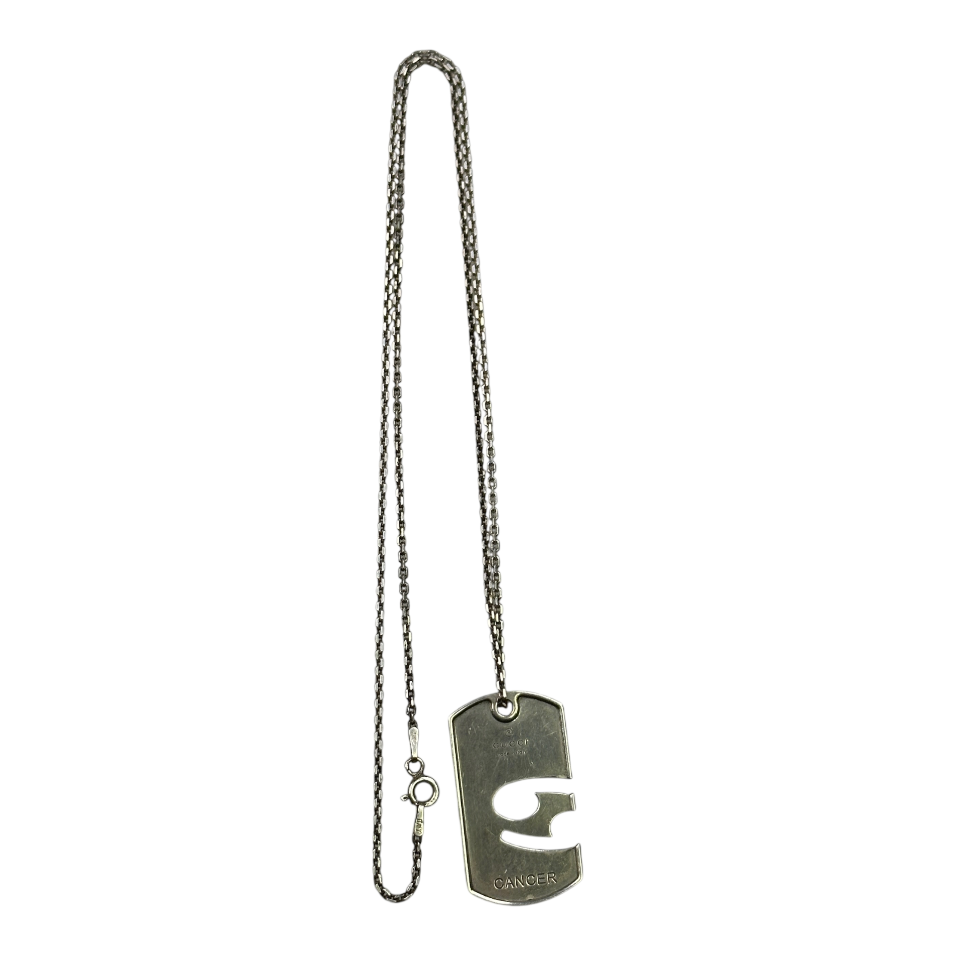 GUCCI CANCER ZODIAC PENDANT NECKLACE - 925 SILVER