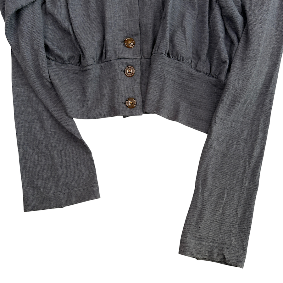 (2) VIVIENNE WESTWOOD RED LABEL ASYMMETRICAL CARDIGAN - GREY