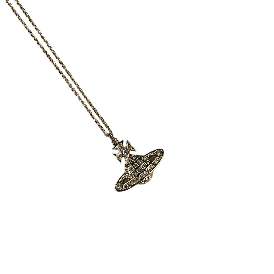 (NEW) VIVIENNE WESTWOOD MINNIE BAS RELIEF PENDANT - GOLD PLATED