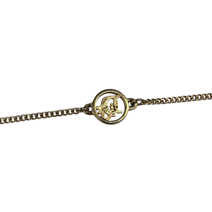 DIOR OBLIQUE LOGO CIRCLE PENDANT BRACELET