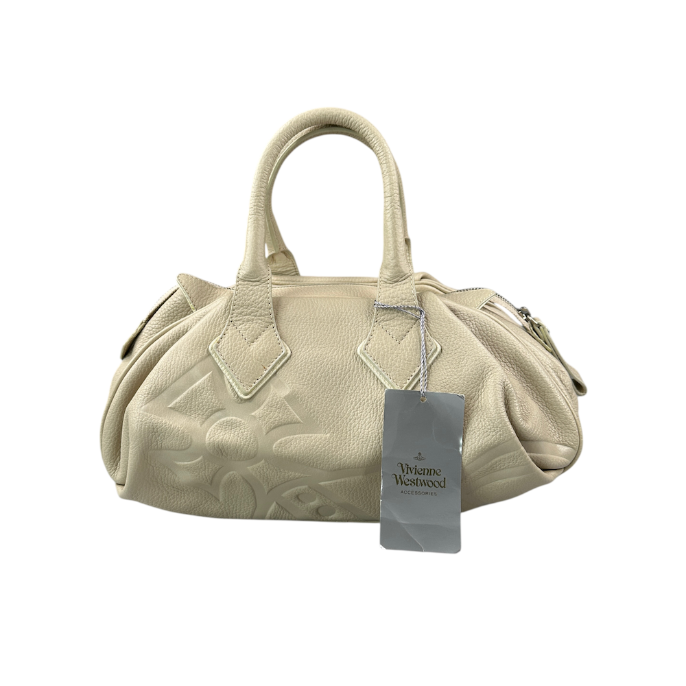 VIVIENNE WESTWOOD EMBOSSED ORB MEDICINE BAG - CREAM