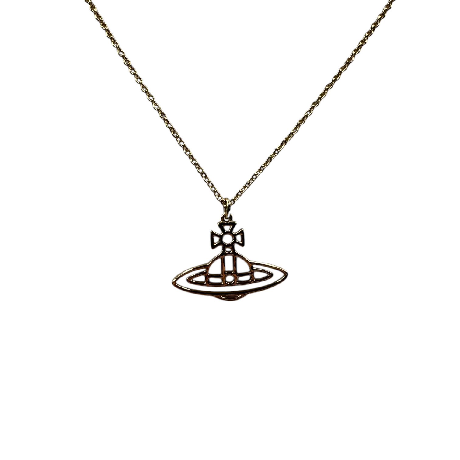 VIVIENNE WESTWOOD THIN LINES PENDANT NECKLACE - GOLD PLATED (II)