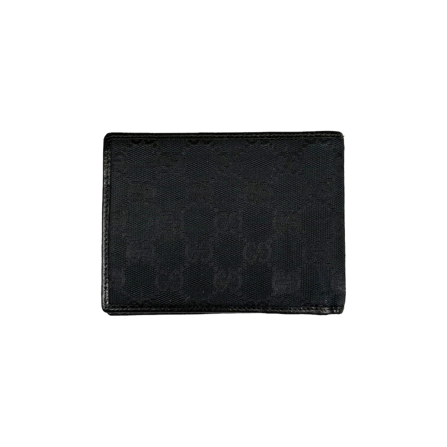 GUCCI BLACK GG CANVAS BI-FOLD WALLET