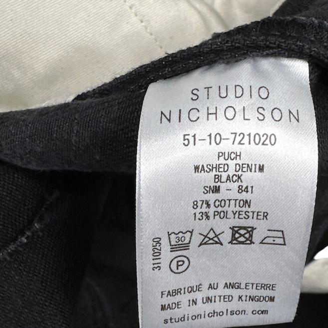 STUDIO NICHOLSON PUCH DENIM - WASHED BLACK