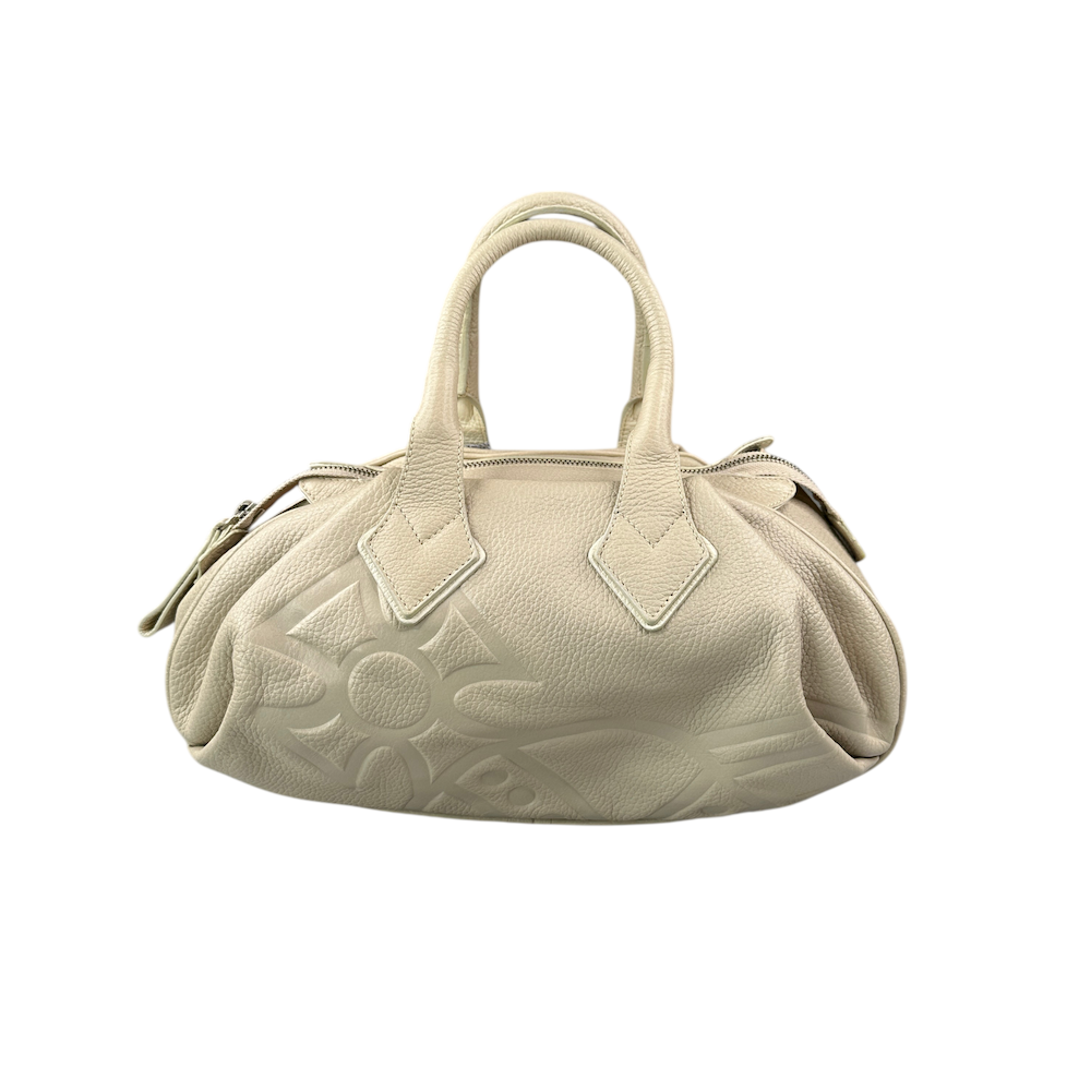 VIVIENNE WESTWOOD EMBOSSED ORB MEDICINE BAG - CREAM