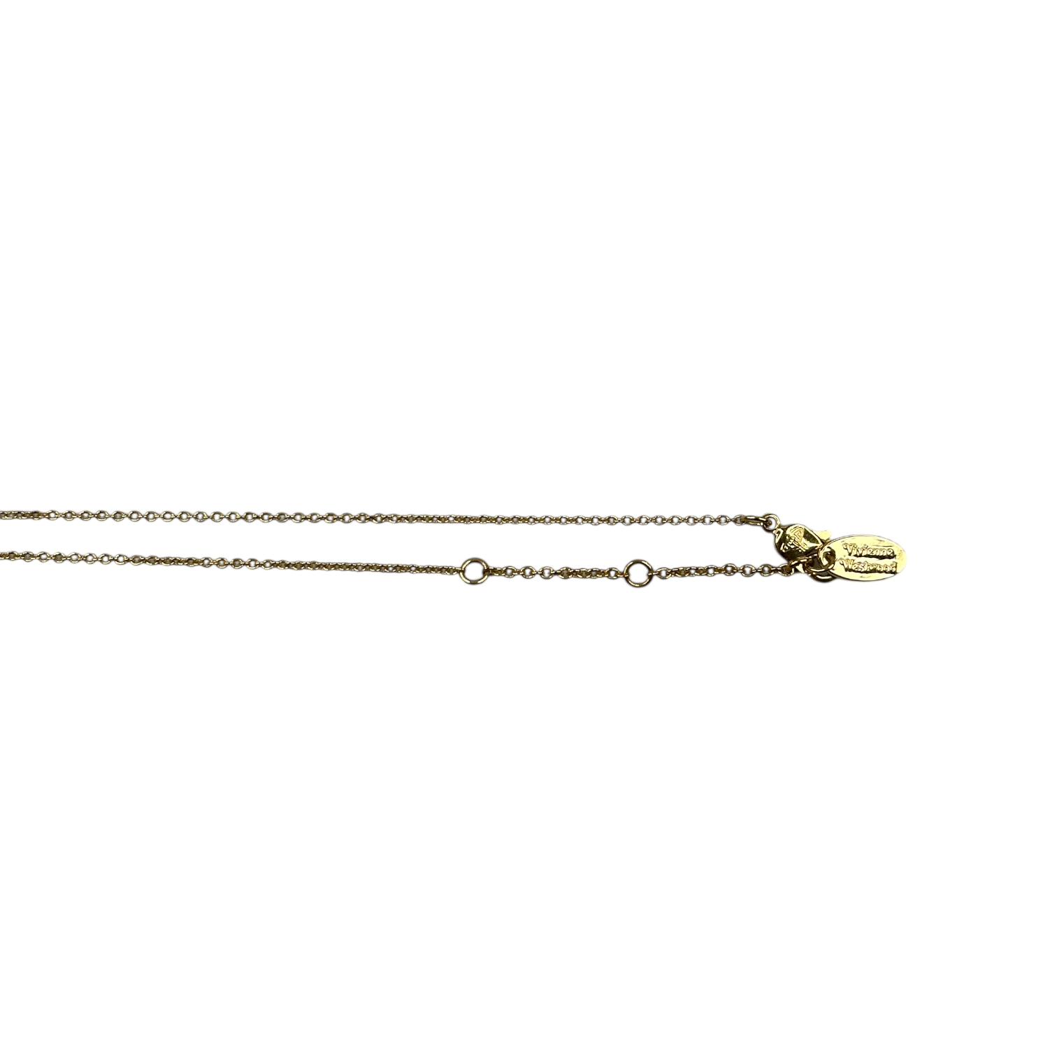 VIVIENNE WESTWOOD THIN LINES PENDANT NECKLACE - GOLD PLATED (II)