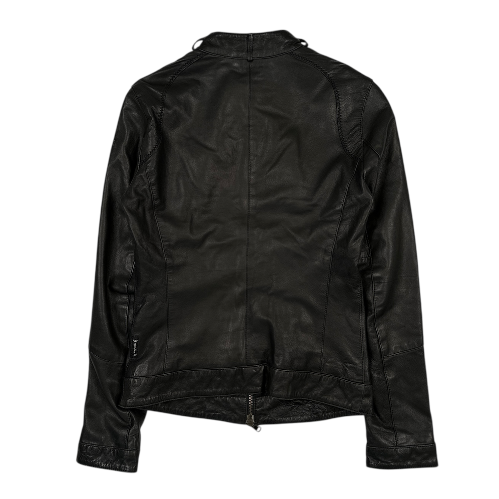 ARMANI JEANS LEATHER JACKET - BLACK