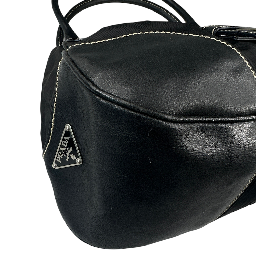 PRADA BLACK NYLON MOON BAG (II)