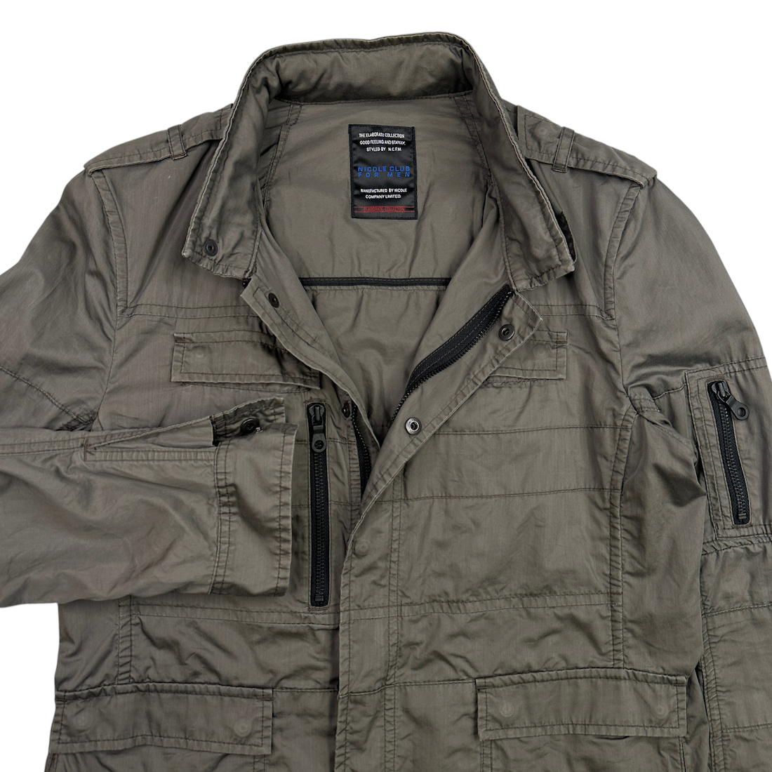 (46) NICOLE CLUB FOR MEN MILITARY JACKET - KHAKI