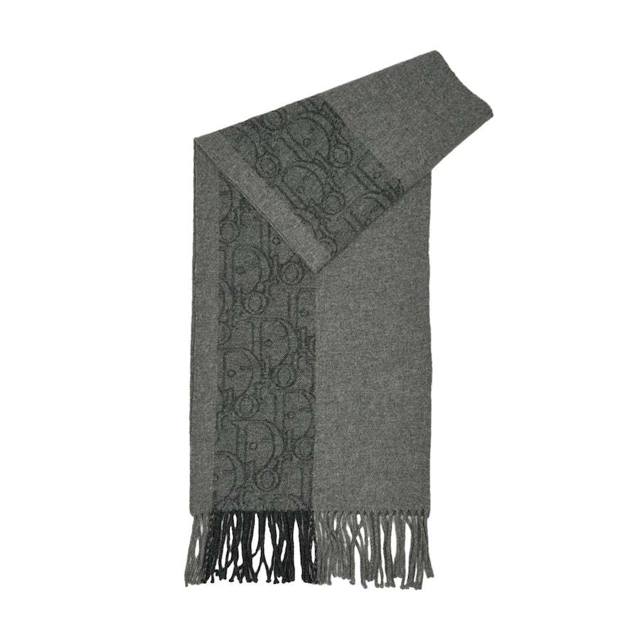 DIOR TROTTER OUTLINE SCARF - GREY