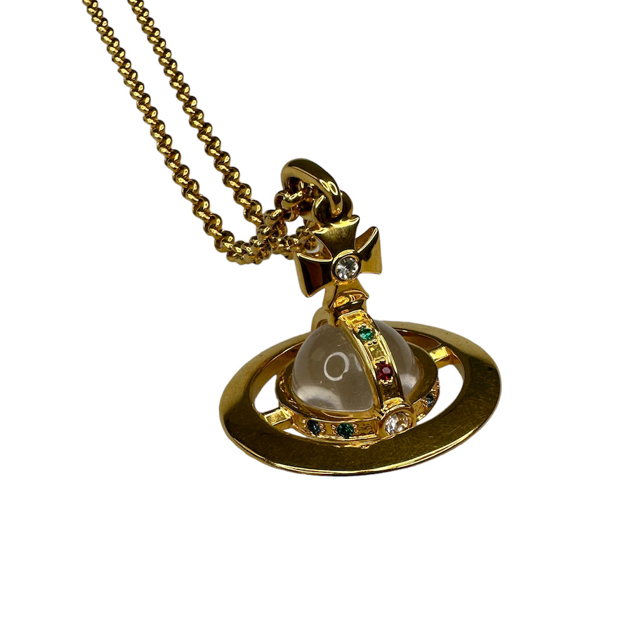 VIVIENNE WESTWOOD GIANT 3D ORB NECKLACE - GOLD PLATED