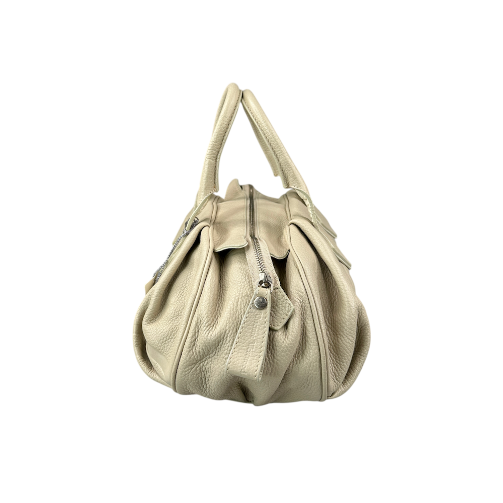 VIVIENNE WESTWOOD EMBOSSED ORB MEDICINE BAG - CREAM