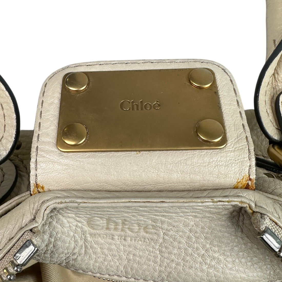CHLOE PADDINGTON BAG - CREAM / GOLD
