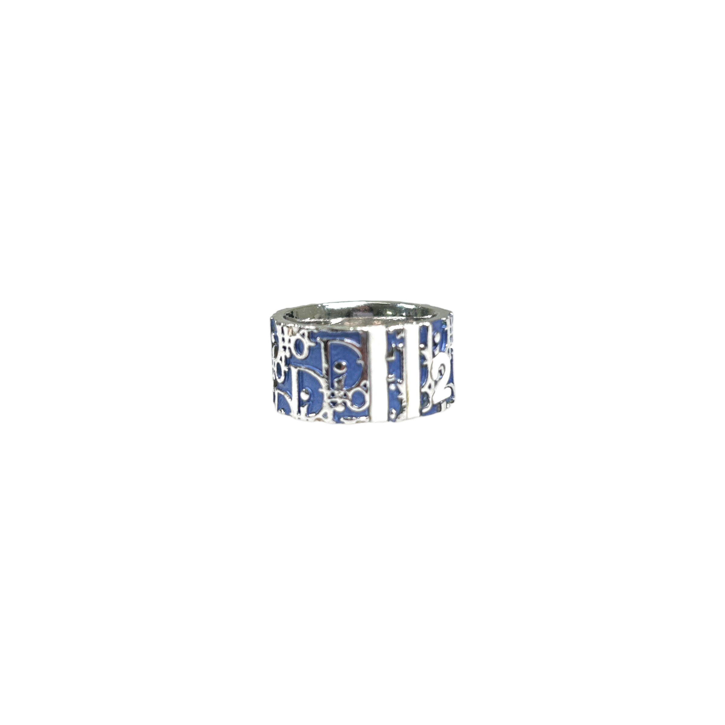 DIOR BLUE TROTTER MONOGRAM RING