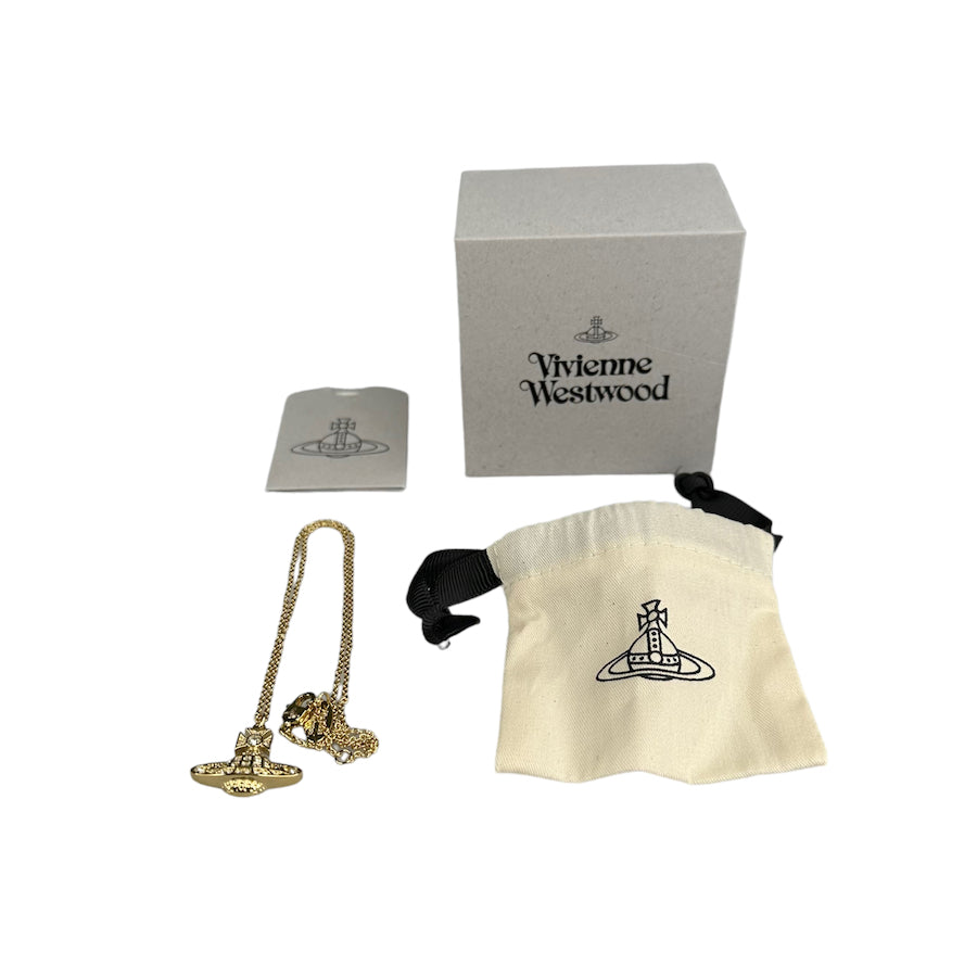 (NEW) VIVIENNE WESTWOOD MINNIE BAS RELIEF PENDANT - GOLD PLATED