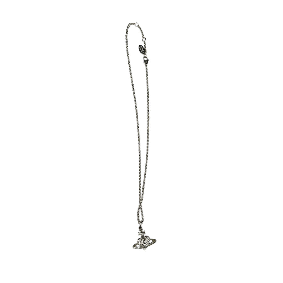 VIVIENNE WESTWOOD PLATINUM REVERSE HEART NECKLACE