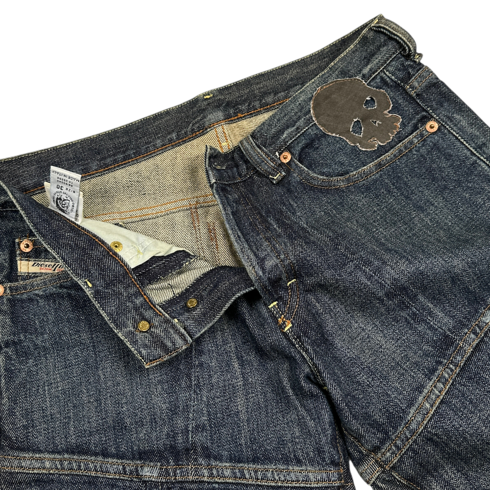 DIESEL PATCH LIGHT-WASH DENIM