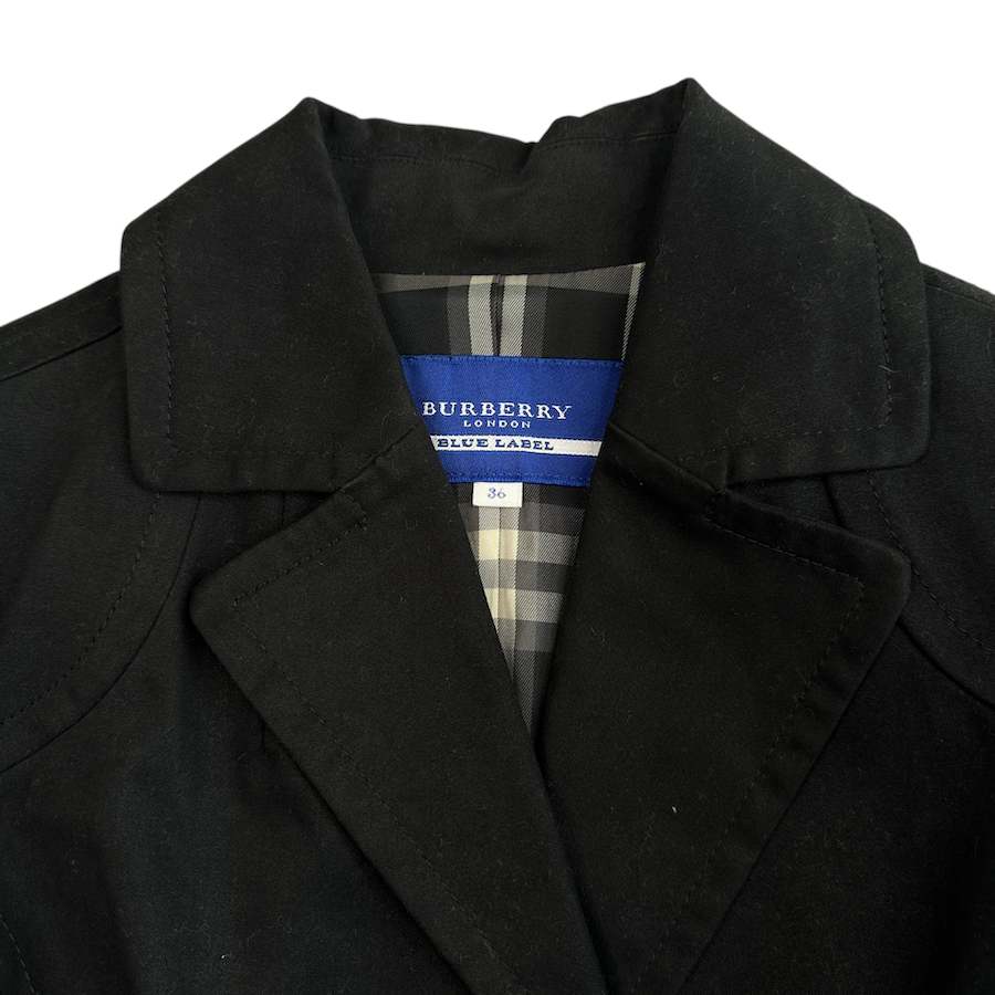 (36) BURBERRY BLUE LABEL BLAZER JACKET - BLACK