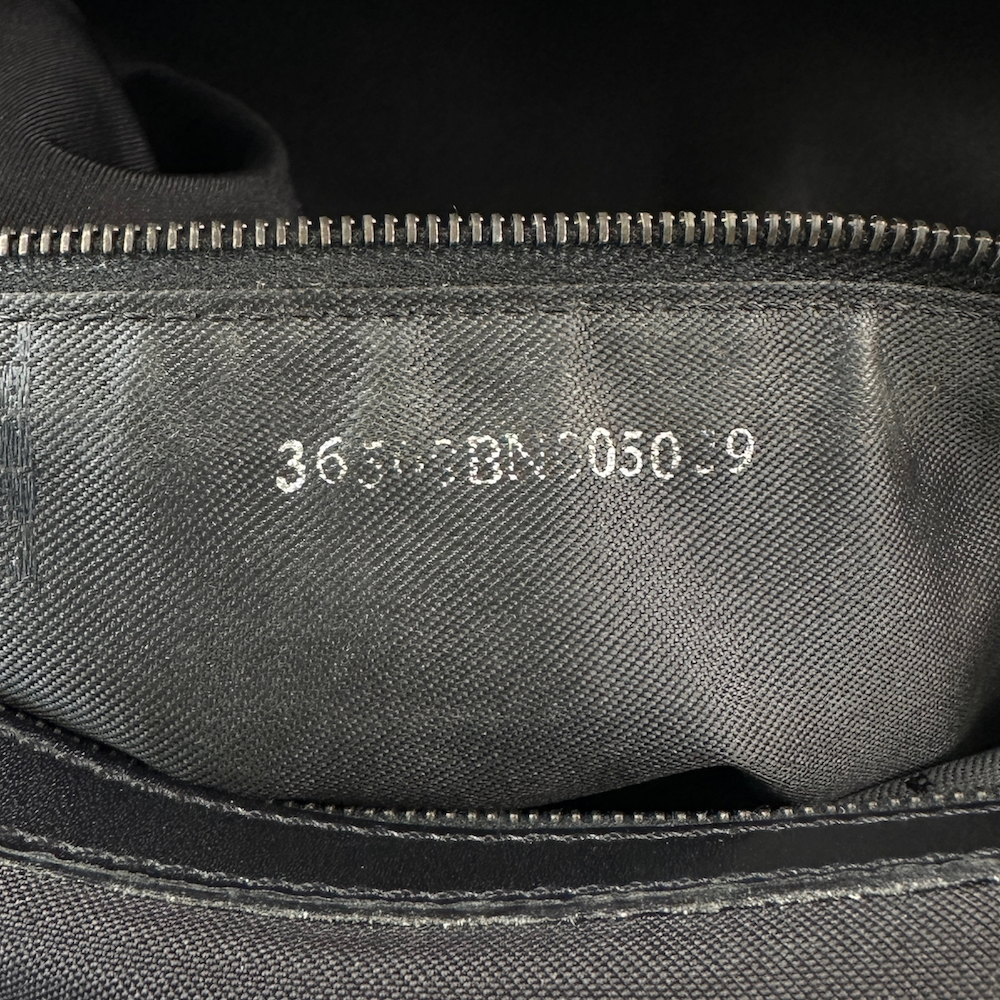 FENDI ZUCCHINO CANVAS SHOULDER BAG - BLACK
