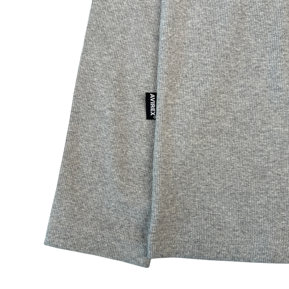 (NEW) AVIREX EVERY DAY HENLEY LONG SLEEVE - GREY