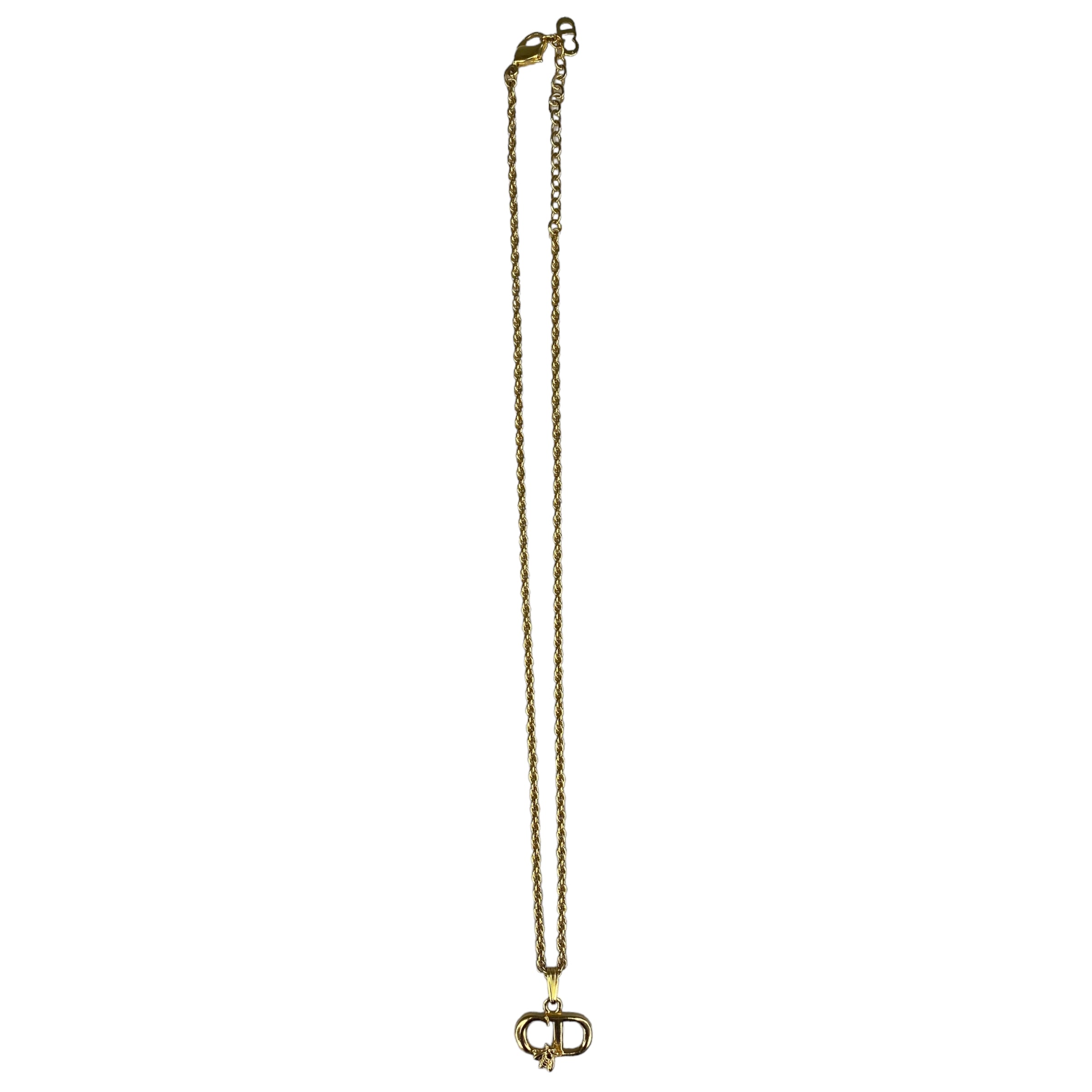 DIOR CD BEE PENDANT GOLD PLATED NECKLACE