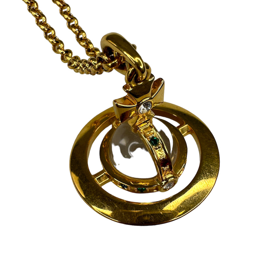 VIVIENNE WESTWOOD GIANT 3D ORB NECKLACE - GOLD PLATED