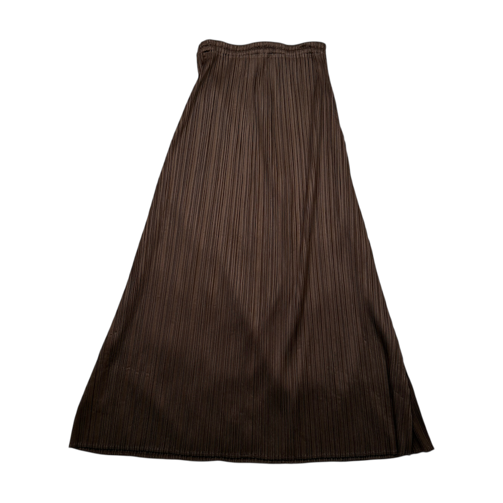 (1) ISSEY MIYAKE PLEATS PLEASE SKIRT - BROWN