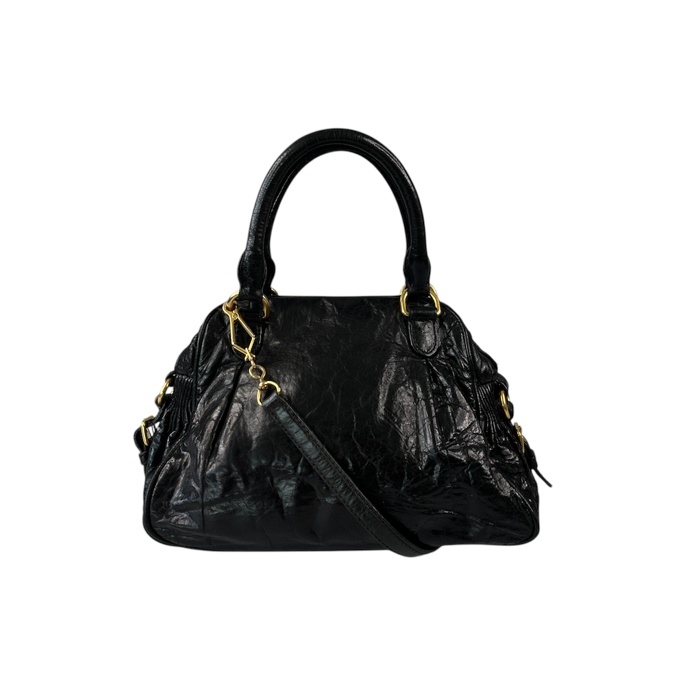 MIU MIU SHOULDER BAG - BLACK / GOLD