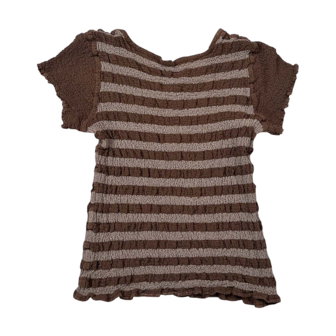 ISSEY MIYAKE ME CAULIFLOWER STRIPED T-SHIRT