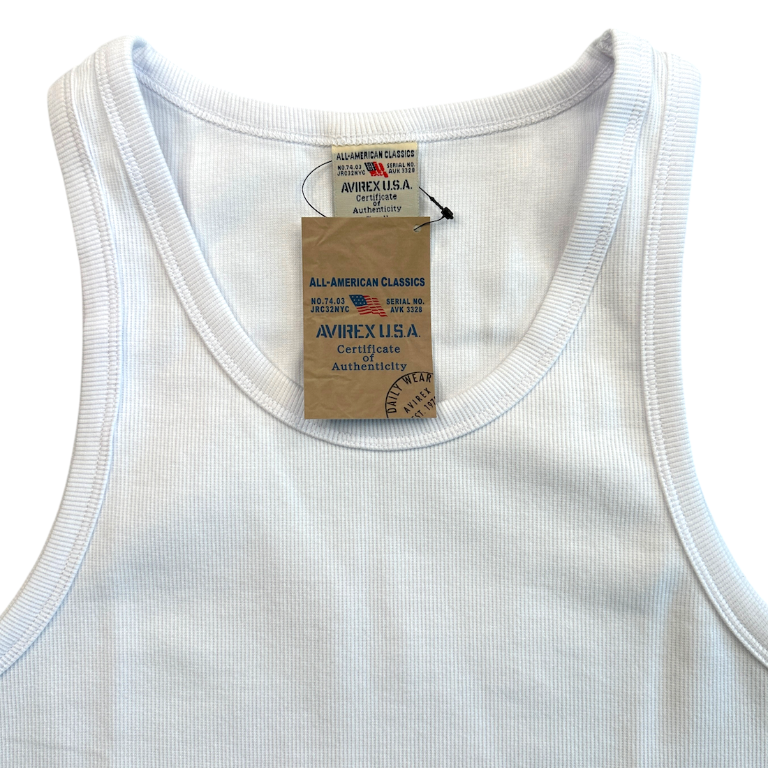 (NEW) AVIREX EVERY DAY TANK TOP - WHITE