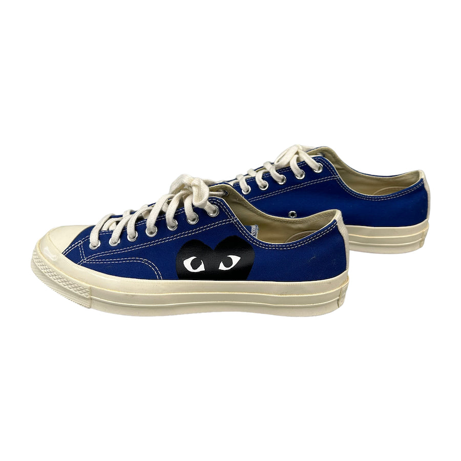 (US11) COMMES DES GARCONS PLAY X CONVERSE BLUE QUARTZ LOW TOP SNEAKER ...