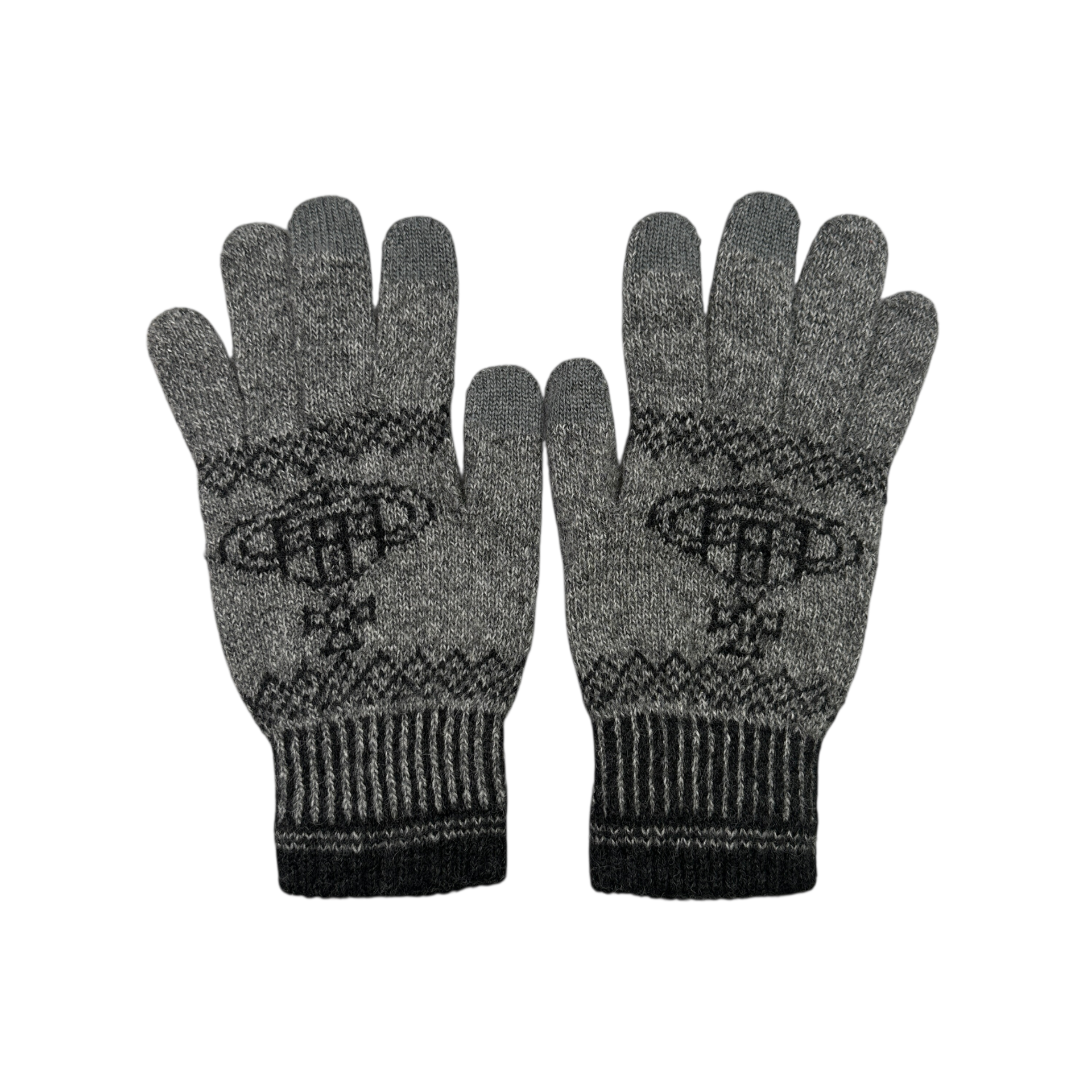 VIVIENNE WESTWOOD WOOL-BLEND GLOVES - GREY