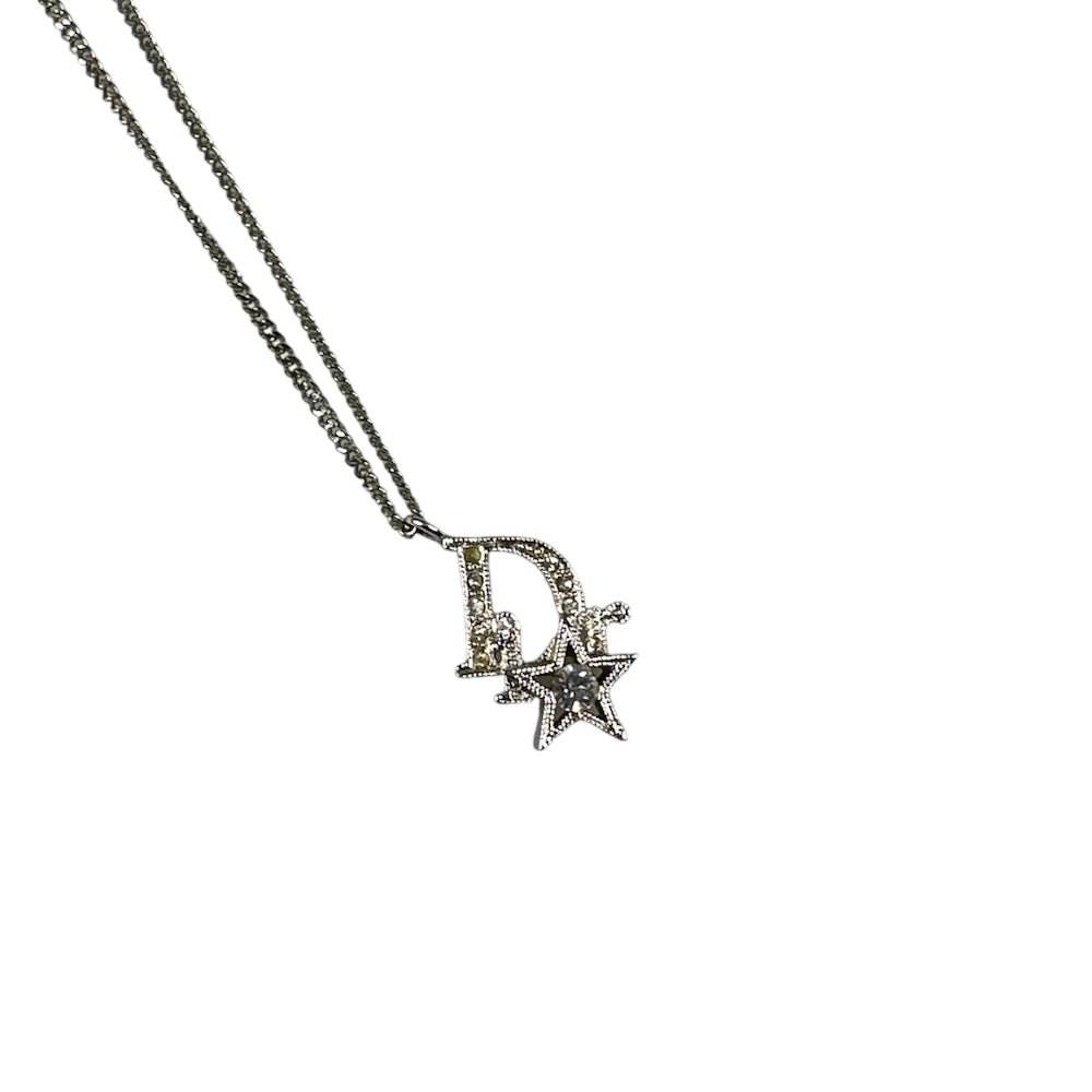 DIOR OBLIQUE & STAR PENDANT NECKLACE