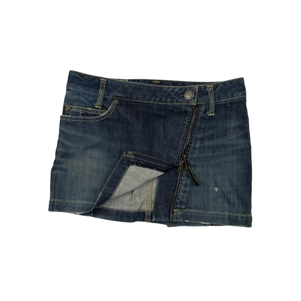 HYSTERIC GLAMOUR DENIM LACE-UP MINI SKIRT