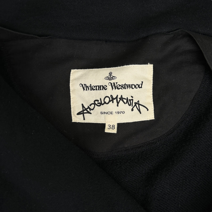 VIVIENNE WESTWOOD ANGLOMANIA ABSTRACT ZIP UP - BLACK