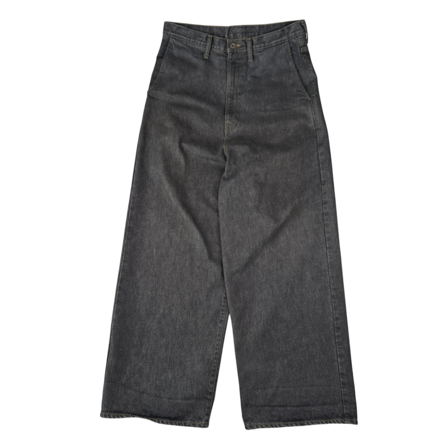 (XL) KAPITAL 14OZ BAGGY DENIM - GREY