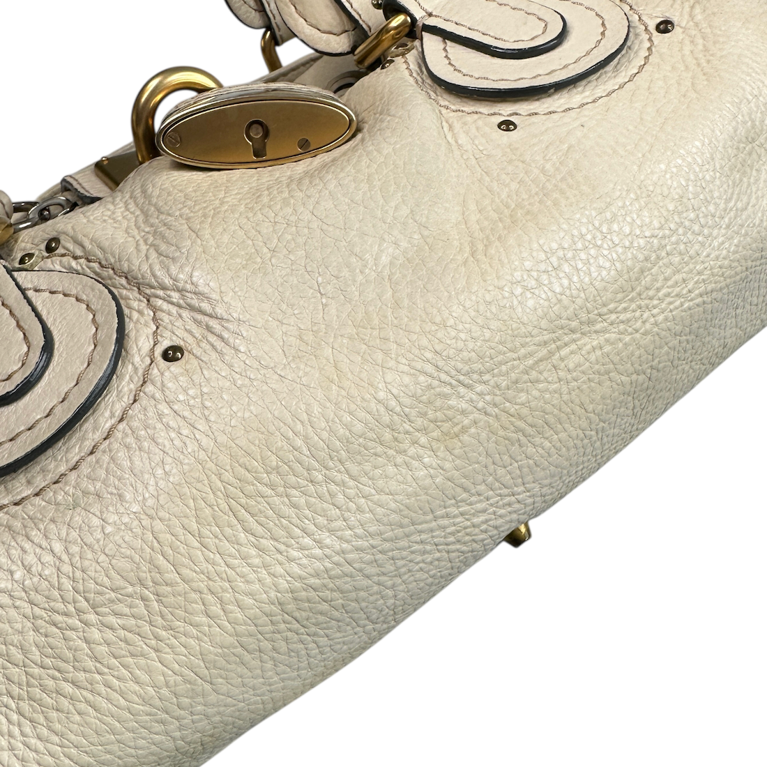 CHLOE PADDINGTON BAG - CREAM / GOLD