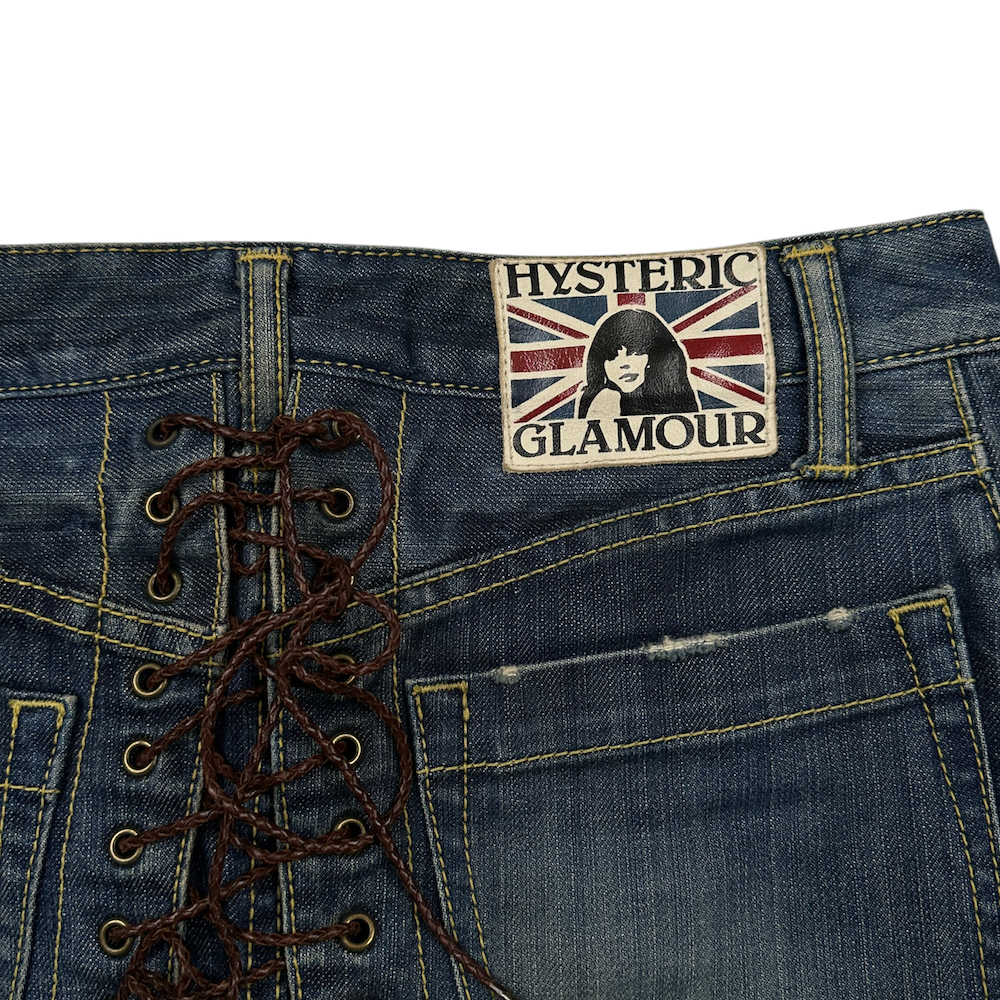 HYSTERIC GLAMOUR DENIM LACE-UP MINI SKIRT