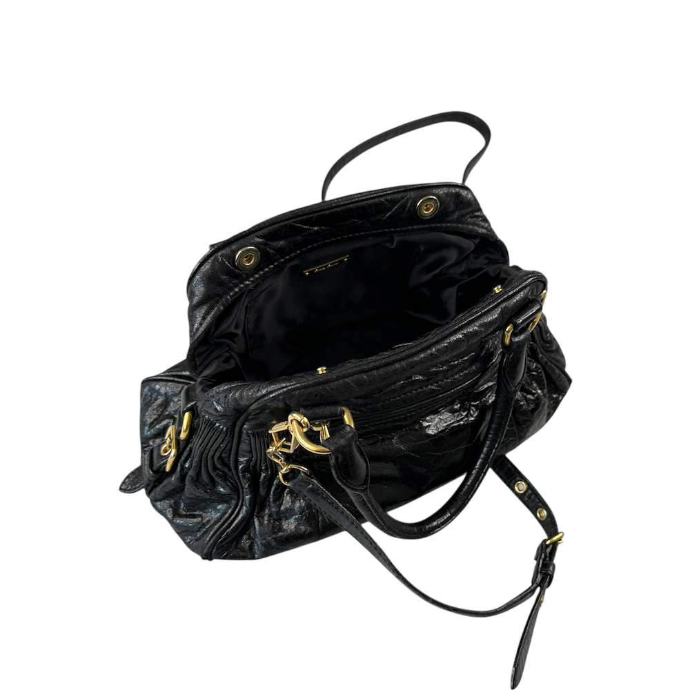 MIU MIU SHOULDER BAG - BLACK / GOLD